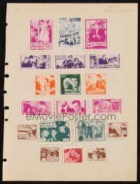 6d030 LOT OF 1 STAMP SET '39 Gunga Din, Little Princess, Three Musketeers & other great movies!
