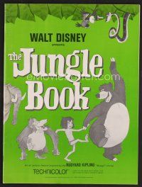 6d356 JUNGLE BOOK pressbook '67 Walt Disney cartoon classic, great images of all characters!