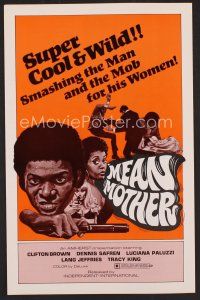6d366 MEAN MOTHER pressbook '74 super cool & wild, smashing the man & the mob for his women!