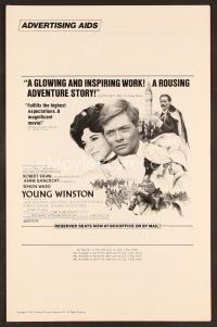 6d417 YOUNG WINSTON pressbook '72 Anne Bancroft & Robert Shaw as Randolph Churchill!