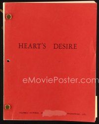 6d254 HEART'S DESIRE final draft script '80s unproduced screenplay by Allan Burns!