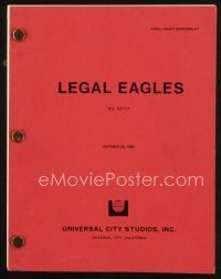 6d263 LEGAL EAGLES final draft shooting script October 23, 1985, screenplay by Jim Cash & Jack Epps