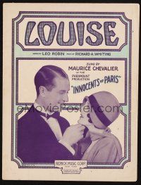 6d293 INNOCENTS OF PARIS sheet music '29 Maurice Chevalier & Sylvia Beecher, Louise!