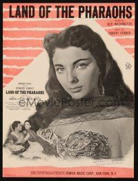 6d296 LAND OF THE PHARAOHS sheet music '55 sexy Egyptian Joan Collins, the title song!