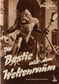 6d188 20 MILLION MILES TO EARTH German program '57 lots of different images of the monster!