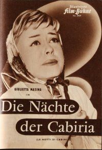 6d221 NIGHTS OF CABIRIA German program '57 Federico Fellini's La Notti di Cabiria, different!