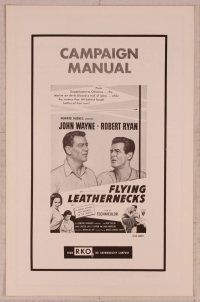 6d348 FLYING LEATHERNECKS pressbook R56 art of air-devils John Wayne & Robert Ryan, Howard Hughes