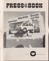 6d351 FREEBIE & THE BEAN pressbook '74 James Caan, Alan Arkin, image of car through billboard!