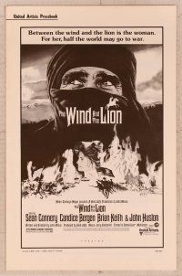 6d413 WIND & THE LION pressbook '75 art of Sean Connery & Candice Bergen, directed by John Milius!