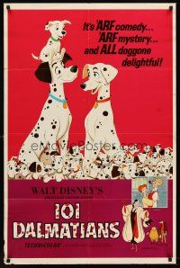 6f736 ONE HUNDRED & ONE DALMATIANS 1sh R72 most classic Walt Disney canine family cartoon!