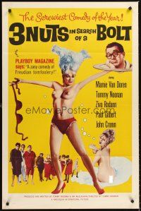 6f014 3 NUTS IN SEARCH OF A BOLT 1sh '64 sexy Mamie Van Doren in tassles & little else!
