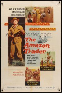 6f041 AMAZON TRADER 1sh '56 the man who called the world's deadliest river his home!