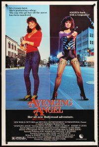 6f067 AVENGING ANGEL 1sh '85 Betsy Russell returns as hooker/college student!