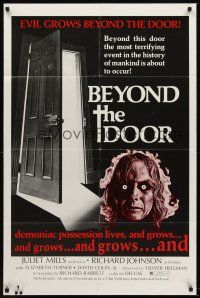 6f101 BEYOND THE DOOR 1sh '74 demonic possession lives, the most terrifying event of mankind!