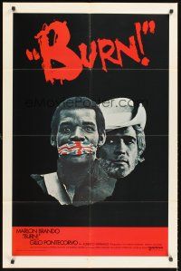 6f159 BURN int'l 1sh '70 Marlon Brando profiteers from war, directed by Gillo Pontecorvo!