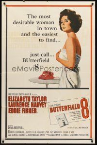 6f161 BUTTERFIELD 8 1sh '60 callgirl Elizabeth Taylor is the most desirable and easiest to find!