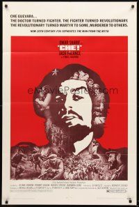 6f186 CHE 1sh '69 art of Omar Sharif as Guevara, Jack Palance as Fidel Castro!