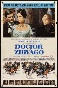 6f274 DOCTOR ZHIVAGO style B 1sh '65 Omar Sharif, Julie Christie, David Lean English epic!