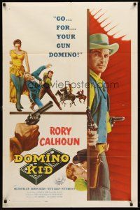 6f276 DOMINO KID 1sh '57 Rory Calhoun, Kristine Miller, Andrew Duggan, western action!
