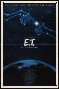 6f297 E.T. THE EXTRA TERRESTRIAL 1sh R85 Steven Spielberg classic, John Alvin art!