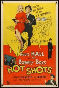 6f483 HOT SHOTS 1sh '56 Huntz Hall & The Bowery Boys are the big shots of the TV nutwork!