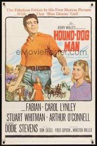 6f485 HOUND-DOG MAN 1sh '59 Fabian starring in his first movie with pretty Carol Lynley!