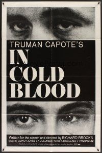 6f505 IN COLD BLOOD 1sh '68 Richard Brooks directed, Robert Blake, from the novel by Truman Capote!