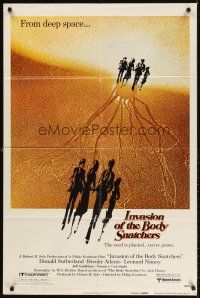 6f516 INVASION OF THE BODY SNATCHERS advance 1sh '78 Philip Kaufman classic remake of space invaders