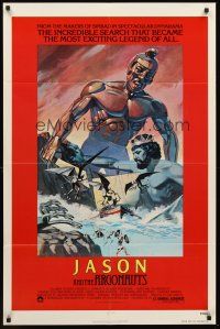 6f526 JASON & THE ARGONAUTS 1sh R78 great special effects by Ray Harryhausen, Gary Meyer art!