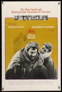 6f587 LION IN WINTER style A 1sh '68 Katharine Hepburn, Peter O'Toole as Henry II!