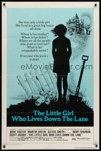 6f589 LITTLE GIRL WHO LIVES DOWN THE LANE 1sh '77 Jodie Foster has an unspeakable secret!