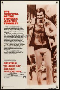 6f603 LONGEST YARD 1sh '74 Robert Aldrich prison football comedy, full-length Burt Reynolds!