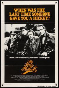 6f609 LORDS OF FLATBUSH int'l 1sh '74 portrait of Fonzie, Rocky, & Perry as greasers in leather!
