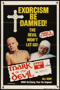 6f647 MARK OF THE DEVIL 2 1sh '74 banned in 19 countries, more horrifying than the original!