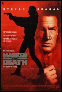 6f648 MARKED FOR DEATH int'l 1sh '90 tough guy Steven Seagal is a good cop in a bad mood!