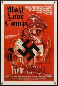 6f697 NAZI LOVE CAMP 1sh '77 classic bad taste image of tortured girls & swastika!