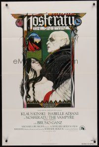 6f718 NOSFERATU THE VAMPYRE 1sh '79 Klaus Kinski, Werner Herzog, classic Palladini vampire art!