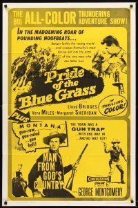 6f769 PRIDE OF THE BLUE GRASS/MAN FROM GOD'S COUNTRY 1sh '50s western action double-bill!