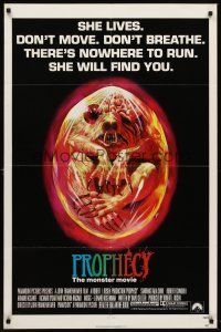 6f773 PROPHECY She Lives style 1sh '79 John Frankenheimer, art of monster in embryo by Paul Lehr!