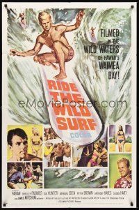 6f793 RIDE THE WILD SURF 1sh '64 Fabian, ultimate poster for surfers to display on their wall!
