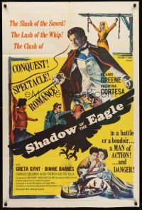 6f827 SHADOW OF THE EAGLE 1sh '55 Russian Richard Greene, conquest, spectacle, romance!