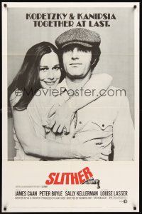 6f842 SLITHER 1sh '73 Sally Kellerman hugging James Caan, together at last!