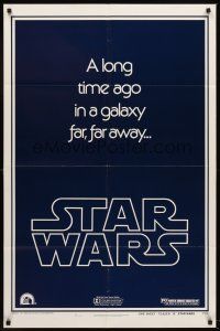 6f863 STAR WARS style B teaser 1sh '77 Lucas classic sci-fi, a long time ago, in a galaxy far away!