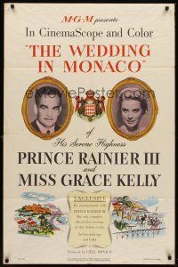 6f973 WEDDING IN MONACO 1sh '56 Principe Rainier III & Miss Grace Kelly!