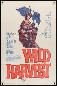 6f984 WILD HARVEST 1sh '61 Dolores Faith, Dean Fredericks, he wished she killed him!