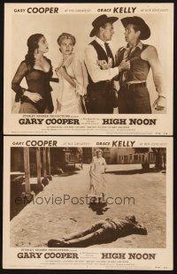 6g909 HIGH NOON 2 LCs R56 Gary Cooper, Grace Kelly, Lloyd Bridges, Fred Zinnemann directed!