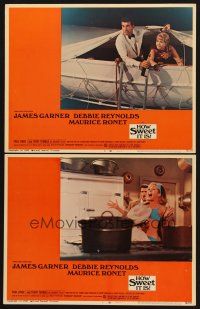 6g910 HOW SWEET IT IS 2 LCs '68 Jerry Paris, James Garner & sexy Debbie Reynolds!