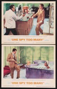 6g945 ONE SPY TOO MANY 2 LCs '66 Robert Vaughn, David McCallum, Donna Michelle, The Man from UNCLE!