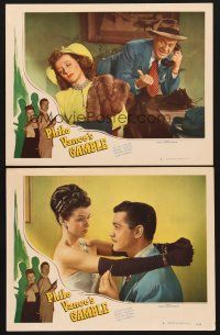 6g952 PHILO VANCE'S GAMBLE 2 LCs '47 Alan Curtis in title role w/sexy Terry Austin, film noir!