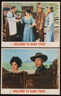 6g994 WELCOME TO HARD TIMES 2 LCs '67 cowboy Henry Fonda & pretty Janice Rule try to save town!